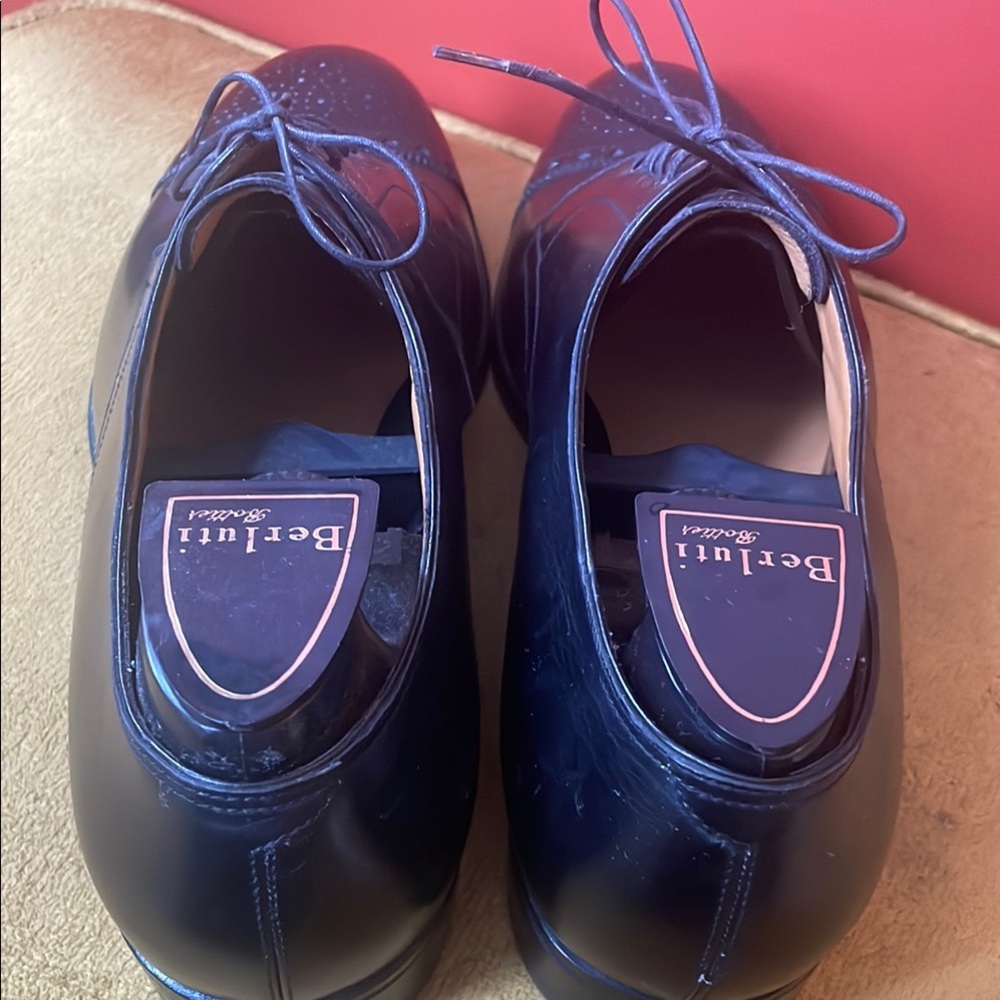 Berluti "Men's" 9.5 Black Leather oxfords - Picture 6 of 7